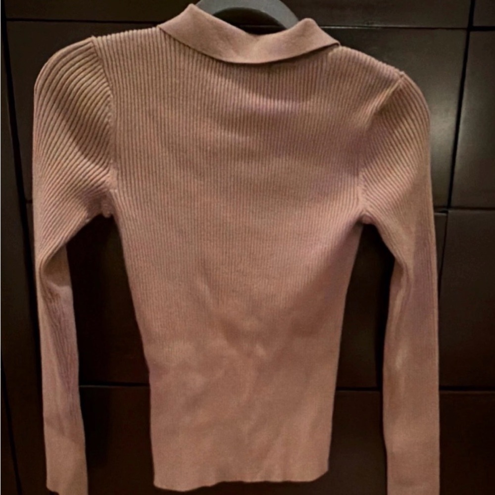 Halogen Camel Ribbed Button Down Shirt - Picture 3 of 9